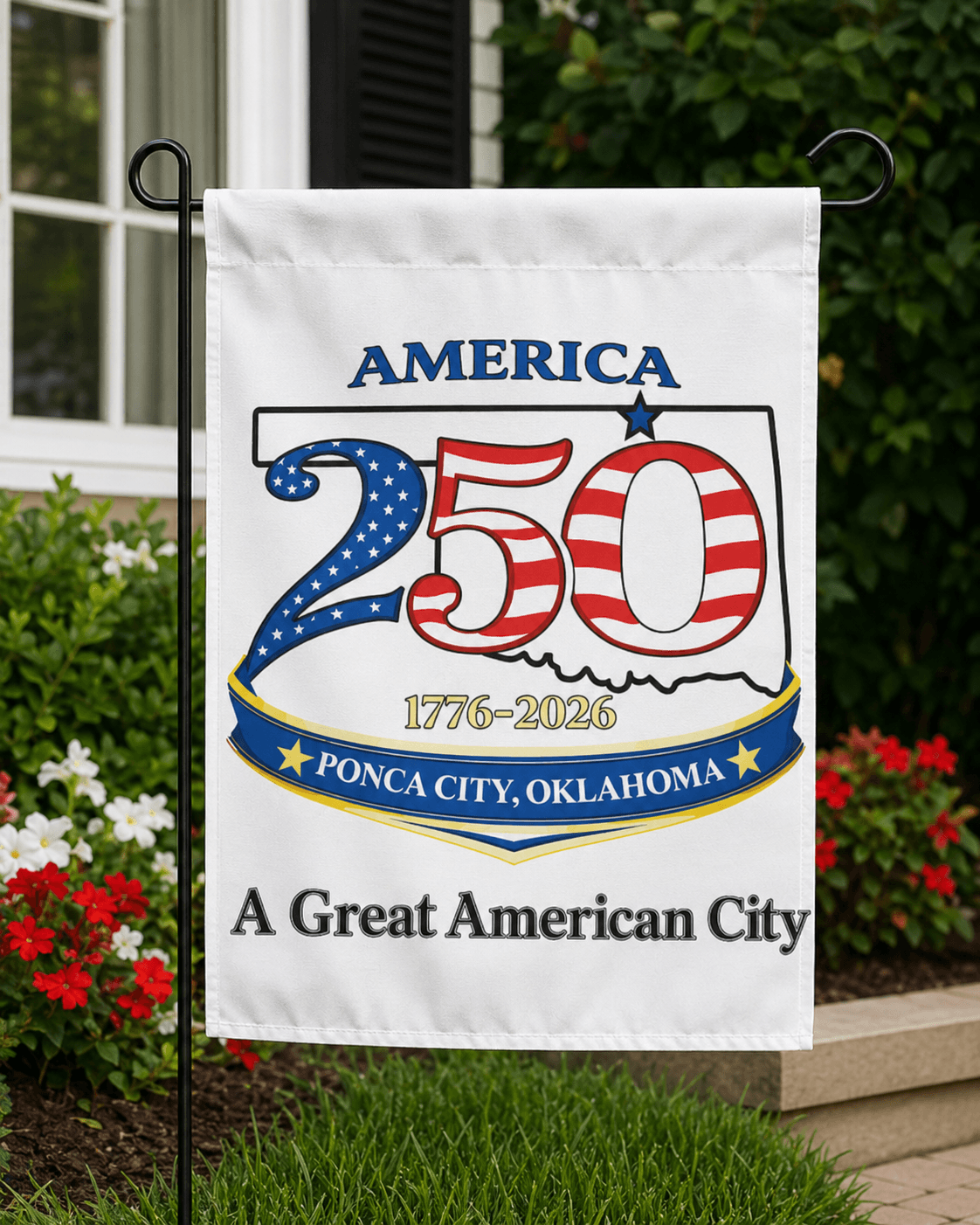 America 250 garden flag