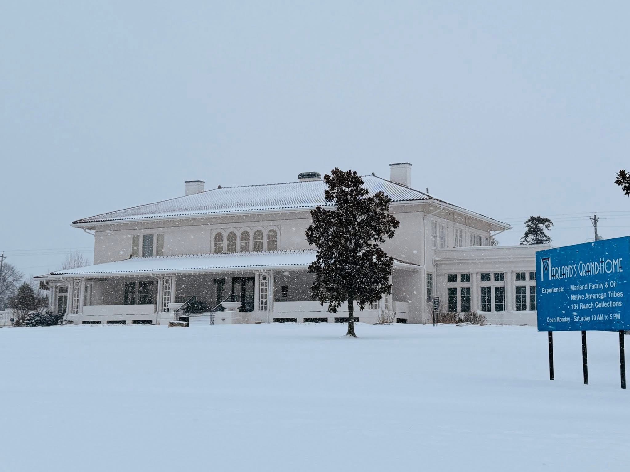 Marland's Grand Home in winter